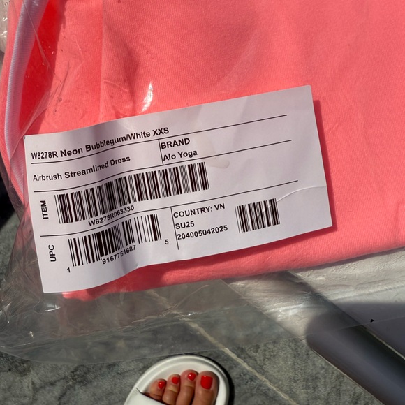 NWT ALO Neon Bubblegum pink streamlined airbrush tennis dress XXS - Picture 10 of 12